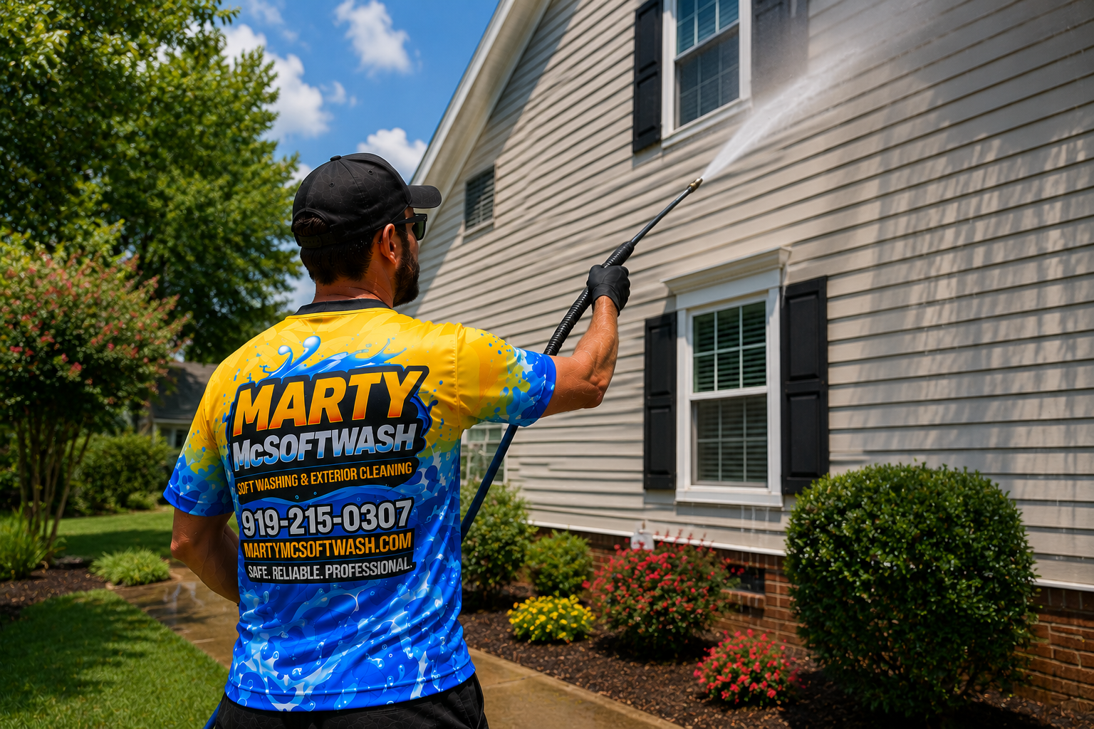 House Washing Apex NC by Marty McSoftwash